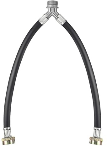 Fegtrtyoa Washing Machine Connector Hot and Cold Water Supply Y Mixer Hose for Washing Machines Outdoor Garden Faucets for Widespread Faucet with Snap-in Fast Lock, Bathroom