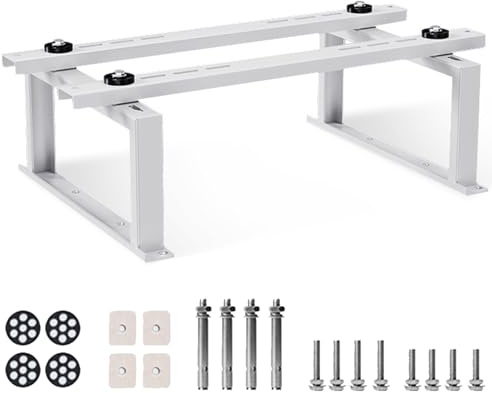 Soporte Para Unidad Exterior Aire Acondicionado, Soporte Elevado Para Aire Acondicionado, Capacidad Carga 300kg, Base Acero Inoxidable Impermeable Y Resistente Al Óxido(10cm/3.9in)