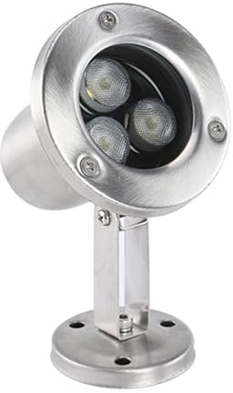 EDXTNKQC Luces De Piscina, Luz LED Subacuática Para Fuente Con Anillo Impermeable IP68, Foco De 3 W Para Estanque, Iluminación De Acero Inoxidable, Foco Para Estanque Y Parque(Rgb,3W(24V))