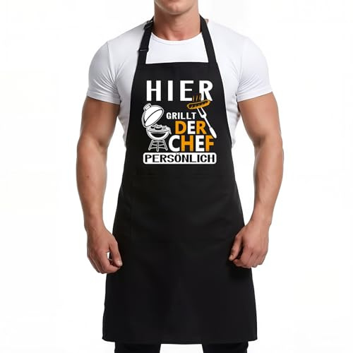 Livdouyu Lustige Kochschürze für Männer,Grillschürze Verstellbare Schürze | Lustiges Motiv für Hobbyköche und Grillfreunde Geeignet als Geschenk für Ehemann und Chefkoch Perfekt passend für Vatertag