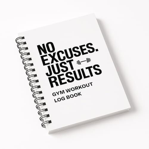 Bloomingorgeous Gym Workout Log Book – 12 Month Fitness Journal | Track Weights, Reps & Progress | A5 Spiral Bound with Frosted Cover