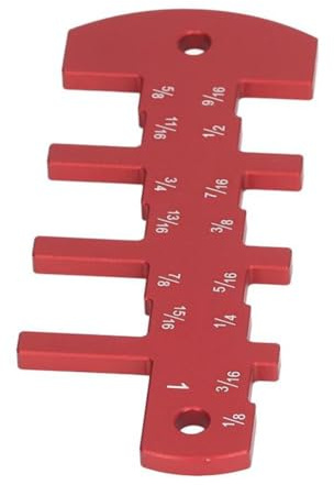 Fresatrice di profondità, in lega di alluminio, strumento per sega da banco di precisione, misura imperiale, 120 x 50 mm, rosso