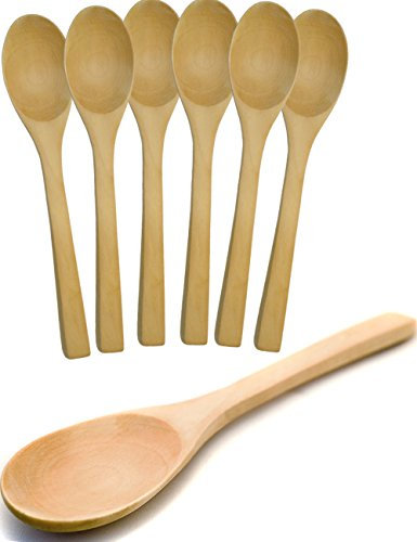 Outdoor Saxx® 6 cuillères en bois, pleines de bois, naturelles, non traitées, design médiéval sculpté à la main, 17cm, 6 pièces