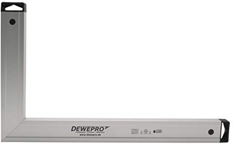 DEWEPRO® Aluminium Bauwinkel 90° - Winkel - Maurerwinkel - Messwinkel - Profilwinkel - Aluwinkel - 50x30cm
