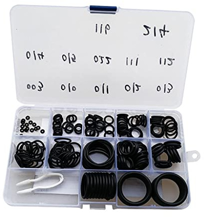 P Prettyia 170pcs 12 Größen Tauchen O Ring Kit Scuba Diving Dichtungsring Set Gummi