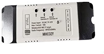 MHCOZY 2CH WiFi Wireless Switch Relay,App Remote for Access Control Smart Garage Door,Compatible with Alexa Goolge Home (Smart life app WIFI RF Bluetooth relay)