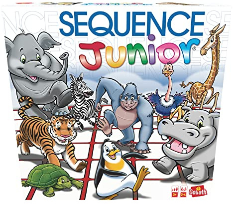 Sequence Junior, Brettspiel ab 3 Jahren, Gesellschaftsspiel und Kinderspiel für 2 bis 4 Spieler