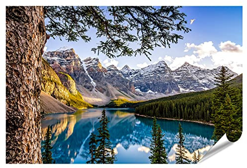 islandburner XXL Bild Poster Landschaft Moraine Lake See Alberta Kanada Premium Fotodruck 130x90cm
