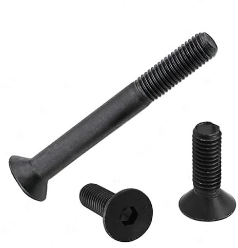 Innensechskantschraube, 3/5 Stück M4 / M5 / M6 / M8 / M10 / M12 Linksgewinde Innensechskant Flachkopf Schraube der Güteklasse 10.9 DIN7991 Senkkopfschrauben aus legiertem Stahl (Größe: M5x35 5 Stück)