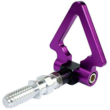 Abschlepphakenschraube Schlepphaken für BMW Auto Anhänger Rennschraube Aluminium CNC-Dreieck Ring Schlepphaken Haken Rennschleppbarren (Color : Purple)