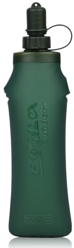 Risipu Bouteille d'eau souple en TPU pour course à pied, 500 ml, pliable, pour sac d'hydratation, randonnée, cyclisme, escalade, extérieur, moto, course sur sentier, course (vert, 500 ml)