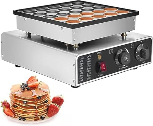 Mini gaufrier électrique antiadhésif, 25/36/50 pièces, Commercial, adapté à la maison et aux Restaurants(Size:25)