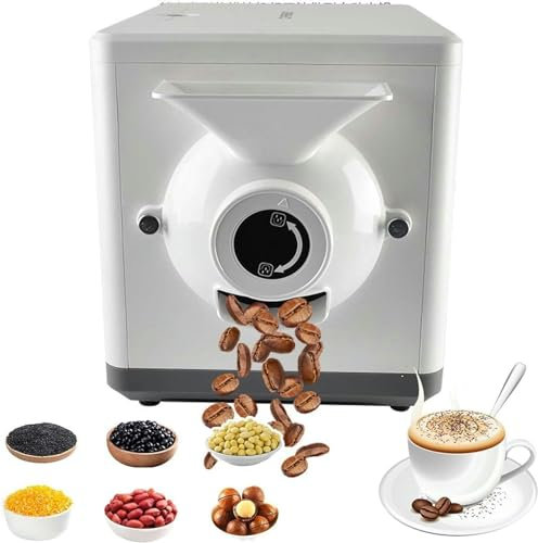 BTURYT Commercial Coffee Tiping Machine, Automatic Coffee Grain Toretry 1500g, Time (30s-90min) + Temperature Control (100 ℃ -250 ℃), Stainless Steel Lining, 1600W