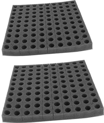 PHENOFICE 2blätter Anzuchtschalen Aus Schwarzem Hydroponischem Schwamm Mit Hohlmulden Soilless Für Pflanzenkultivierung Geeignet Als Tray Für Gemüse Weizengras Und Sprossen Balkon Und Garten