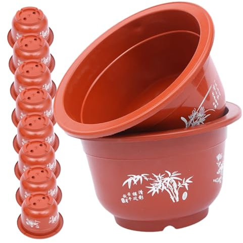 BESPORTBLE 10stücke Runde Blumenkübel Dickwandige Blumentöpfe Für Bonsai Und Sukkulenten Für Garten Balkon Und Büro Untersetzer