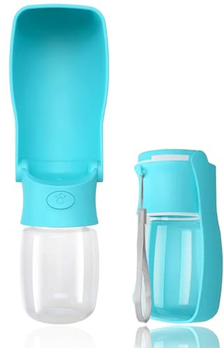 Gourde pour Chien, Bouteille d'eau de Voyage étanche pour Animaux de Compagnie, 550ML/350ML, pour Toutes Tailles de Chiens - Gourde Chien Promenade, Promenade et Voyage Indigo (350 ML)
