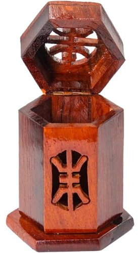 Zahnstocherhalter Aus Holz, Retro-shou-Charakter, Wattestäbchenbehälter Für Küche, Restaurant, Zuhause, Esstisch-Dekoration