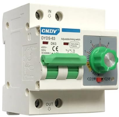 Minuterie réglable Premium, 220V, 230V, 240V, Max 63A, avec 2 temps de marche/arrêt, plage de réglage 1min-1H/1min-6H(230V)