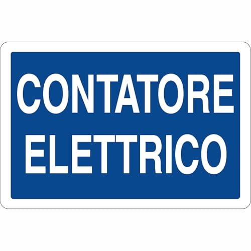 CARTELLO SEGNALETICO - CONTATORE ELETTRICO - Adesivo Extra Resistente, Pannello in Forex, Pannello In Alluminio (Alluminio, 10x15 cm)