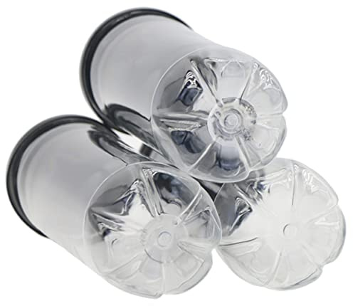 FOYTOKI Transparenter PVC Ballbehälter mit Schwarzem Deckel 3 Stück Praktischer und Multifunktionaler Kugelhalter zur Aufbewahrung von Sportbällen für Tennisbälle im Alltag