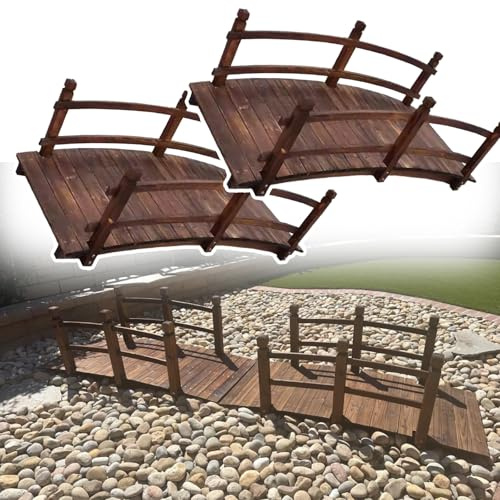 WLCGYD gartenbrücken teichbrücke Landschaftsbau-Gehwegbrücke, 2er-Pack, Gartenbrücke Für Begehen Für Kinder Und Haustiere, Gewölbte Gartenbrücke, 140 cm, 150 cm, 180 cm(180cm)