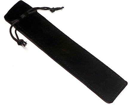 Samt-Etui für einzelne Stifte mit Kordelzug, Stifteetui zum Schutz von Geschenken, Aufbewahrungstasche, weicher Samt, Schwarz