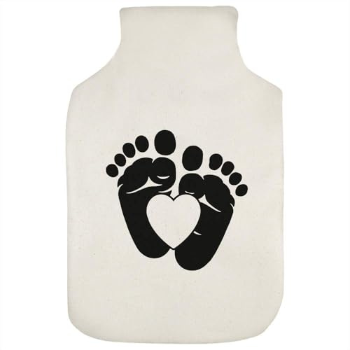Azeeda 'Herz Babyfüße' Wärmflaschenbezug (HW00039771)