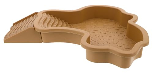 UPKOCH Bassin Tortue avec Rampe Et Plateforme De Baignade Bassin Eau Reptile Polyvalent Décor Aquarium Plateau Baignade Et Amphibiens