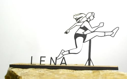 Hürdenläuferin Silhouette – Leichtathletik & Sport Deko Figur