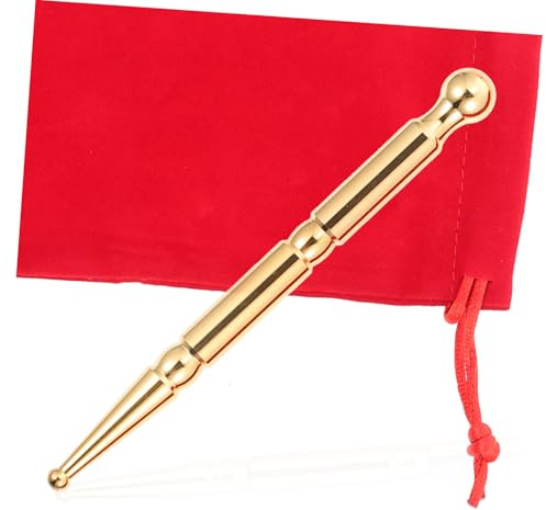 Beaupretty Bolígrafo de Puntos de Acupuntura Amarillo 1 Unidad Varilla de Masaje Facial Metálica Portátil para Reflexología y Masaje de Ojos en Casa Uso Corporal y Facial