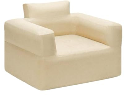 Generisch Aufblasbares Sofa 1 Person Camping Luftsofa mit integrierter Pumpe & Aufbewahrungstasche, aufblasbare Couch, Luftcouch für drinnen und draußen (Beige)