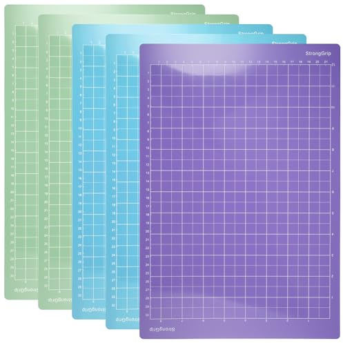 5 Stück Ersatzkleber Klebrige Schneidematten Vielfalt Haftend für Zubehör | Schneidematte für Joy Xtra 8,5 x 12 Zoll Selbstklebende Cutting Mat zum Basteln Rutschfester (Blau Grün Lila)