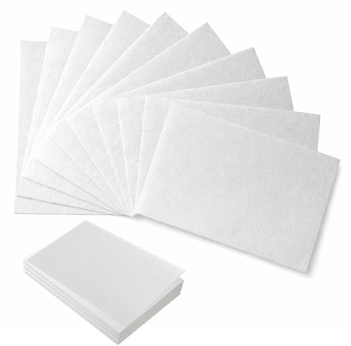 10 Stücke 1mm Filz zum Basteln, 30 x 20 cm weicher Bastelfilz, dünner steifer Filzstoff für DIY Handwerk Nähen, farbige Filzplatten für Dekoration Projekte (Weiß)