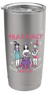 Farmacia Where Magic Happens Tecnico Farmacista Bicchiere termico in acciaio inox doppia parete