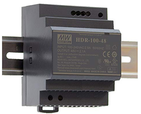 Mean Well Hutschienennetzteil HDR-100-24 24 V, 3,83 A, 92 W, für Smart Home und Haussteuerung