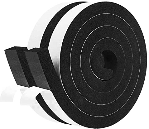 fowong Dichtungsband Selbstklebend für Türen, 25mm(B) x20mm(D), 4m | Neu & Rückstandsfrei, Stark Haftende Fensterdichtung Moosgummiband, Schallschutz, Energiesparen, Wasserdicht
