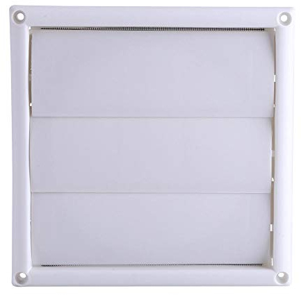 Nimoa Rejilla de Ventilación 20 * 20 cm, Ventilación Pared Cubierta Aire Plástico 3 Aletas Conducto con Red (20 * 20 cm)