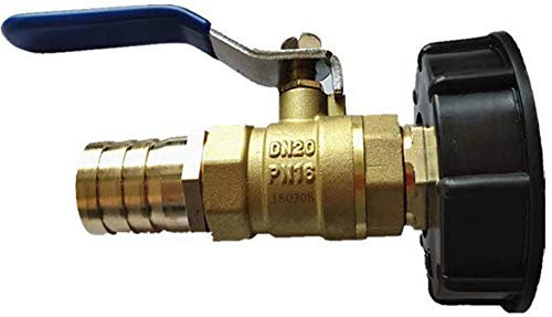 MACHSWON S60X6 IBC Water Tank Adapter Water Butt Water Storage Tank Full Flow Barb Oil Fuel 1 Coarse Thread Connector