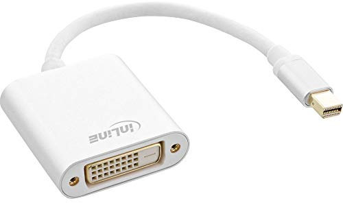 InLine Adaptateur Mini DisplayPort vers DVI en Aluminium Blanc 0,15 m