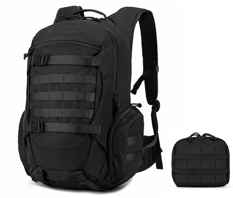 Mardingtop 35L Rucksack Taktischer Militär Trekkingrucksacke Rucksäcke mit Regenhülle,Zubehör Pouch Outdoor Wanderrucksäcke für Camping,Wandern,Reisen