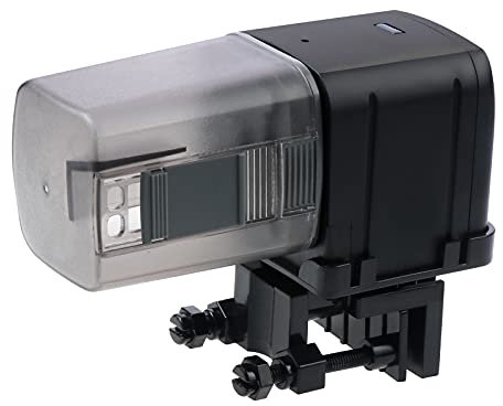 eROOSY Fischfutterspender Aquarium, Fischfutterautomat Automatischer, Aquarium Fischfutterautomat Automatischer, Fischfutterspender Aquarium, Futterautomat Aquarium Feuchtigkeitsbeständig