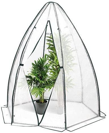 WOLTU Greenhouse Outdoor, PE translucent tomato greenhouse for winter protection, Weatherproof Multi-purpos Plant shelt, suitable for gardens, balconies, 160x180cm, White