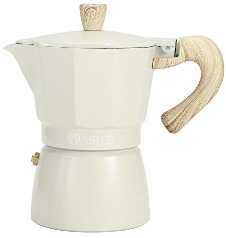 Joyzan Moka Pot, Espresso Maker Octagonal Coffee Pots Stovetop Camping Stove Kettle Steam Percolator Brewing Mocha Makers Cups Cappuccinos Lattes Handle Extractor Ground Coffee Latte Cappuccino