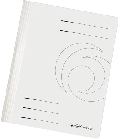 Herlitz Schnellhefter A4 Karton gefaltet (25 x Weiß)