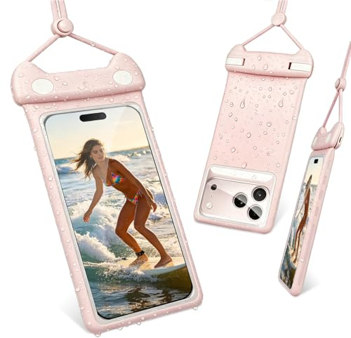 Wellhouse Universelle wasserdichte Handytasche, wasserdichte Handyhülle, kompatibel mit iPhone 14, 13, 12, 11, Pro Max, XS Plus, Samsung Galaxy S22, Handy bis zu 17,8 cm, IPX8, 3D Trockentasche für