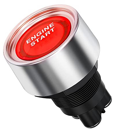 GUUZI Start Motor Knopf Auto Gleichstrom 12V/50A Druckknopf für Rennsport EIN-Aus