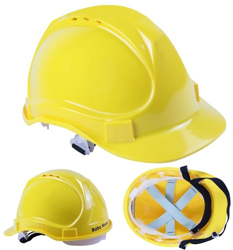 Child Hard Hat Construction Helmet - Adjustable for Ages 3-7, Toddler. Realistic Look, Replica of Grownup Gear. Construction Worker Yellow Hat for Children Boys & Girls