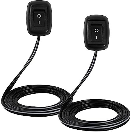 12V-230V/10A SPST Wassertropfenform Pastenschalter, 2 Stück Auto Druckschalter EIN/Aus, Universal Knopf Schalter DIY Wippschalter, für Nebelscheinwerfer, Neonlichter, LED Lichtleiste(mit 1m Kabel)