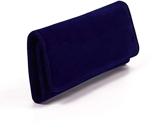 YIZITU Tragbare Reisetasche für Damen, Samt, Schmuckaufbewahrung, Rolltasche, Organizer für Halsketten, Ringe, Samt-Schmuck-Aufbewahrungstasche