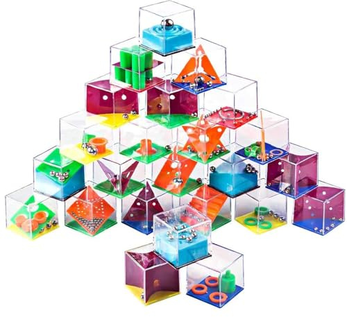 ADRI Cubos Rompecabezas Niños Pack 24 Regalos Cumpleaños Niños Colegio Detalles Infantiles, Relleno Piñata Cumpleaños Infantil, Regalitos Cumpleaños Invitados.